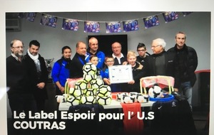 Le Label Espoir pour l'US COUTRAS