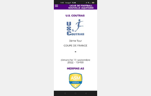 Coupe de France: Encore un beau challenge Dimanche 11 septembre 15H à Coutras
