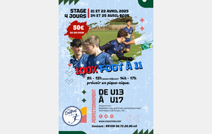 Stage de Pâques U13 à U17