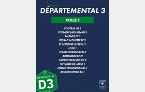 Notre équipe réserve connait sa poule en D3