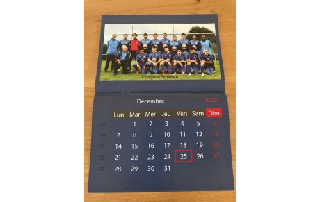 Le calendrier de l'US COUTRAS 2020 est arrivé !